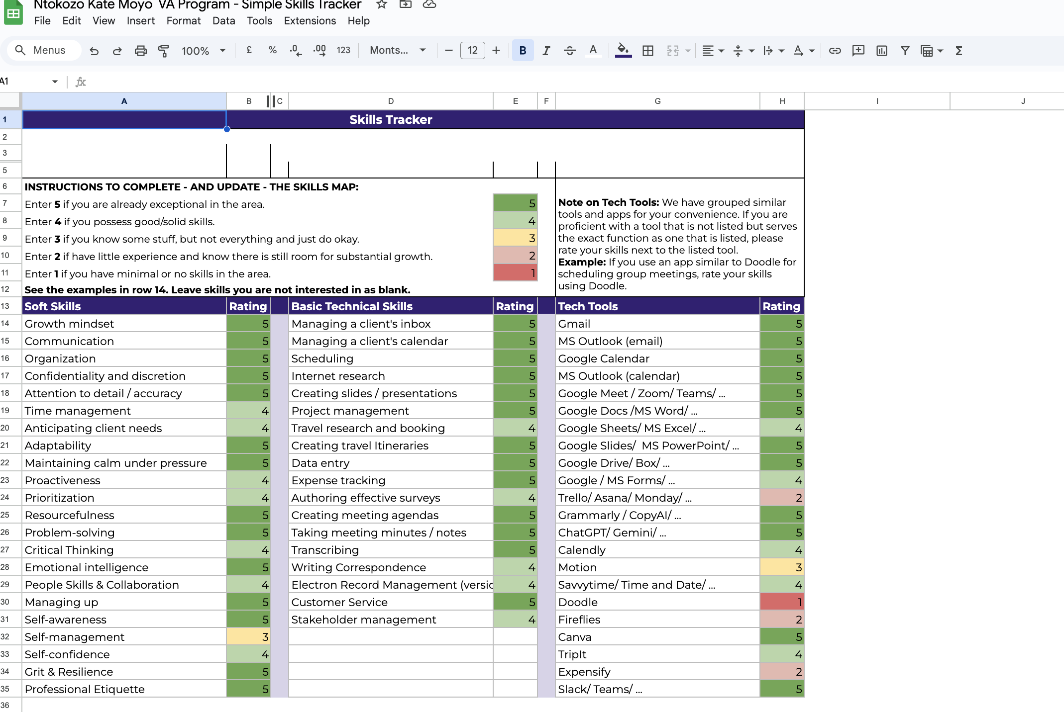 google Workspace skills